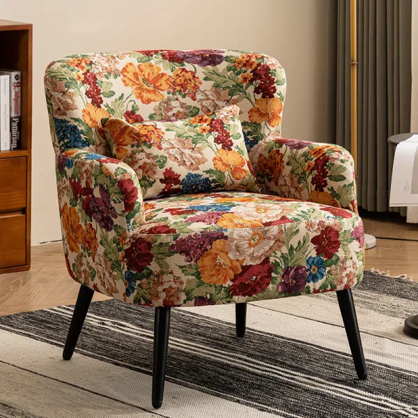 Traditional French Carbon Steel Solid Wood Fabric Sofa Backrest Armrest For Living Room - Image 6