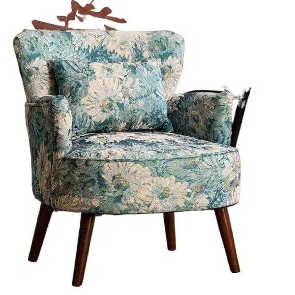 Traditional French Carbon Steel Solid Wood Fabric Sofa Backrest Armrest For Living Room - Image 9