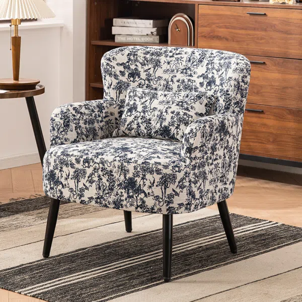 Traditional French Carbon Steel Solid Wood Fabric Sofa Backrest Armrest For Living Room - Image 3