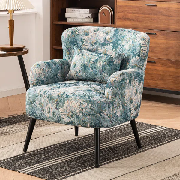 Traditional French Carbon Steel Solid Wood Fabric Sofa Backrest Armrest For Living Room - Image 7