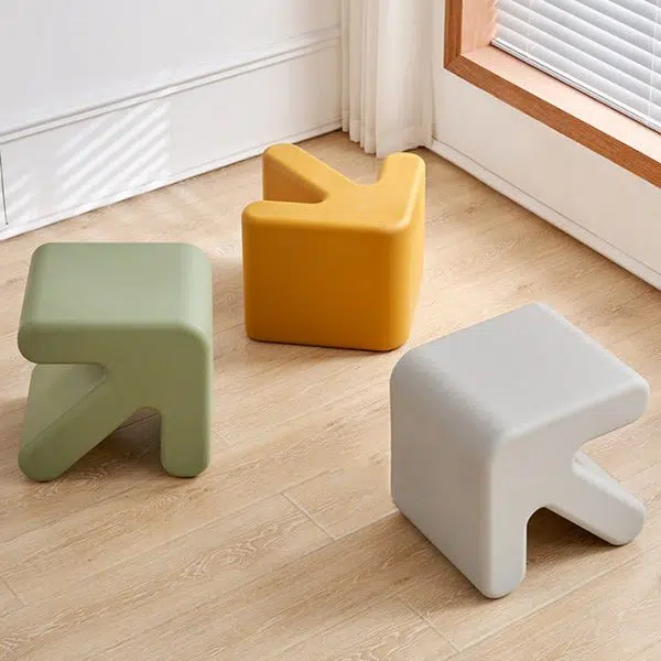 Contemporary Creative Arrow Full PE Footstool Backless Armless For Living Room - Image 6