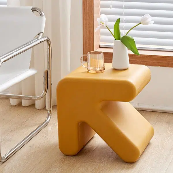 Contemporary Creative Arrow Full PE Footstool Backless Armless For Living Room - Image 17