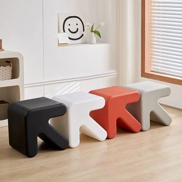Contemporary Creative Arrow Full PE Footstool Backless Armless For Living Room - Image 10