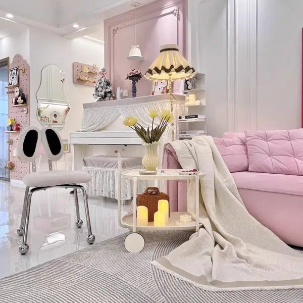 Contemporary Creative Crab Shape Lambswool Stainless Steel Vanity Stool Backrest Armless For Bedroom - Image 11