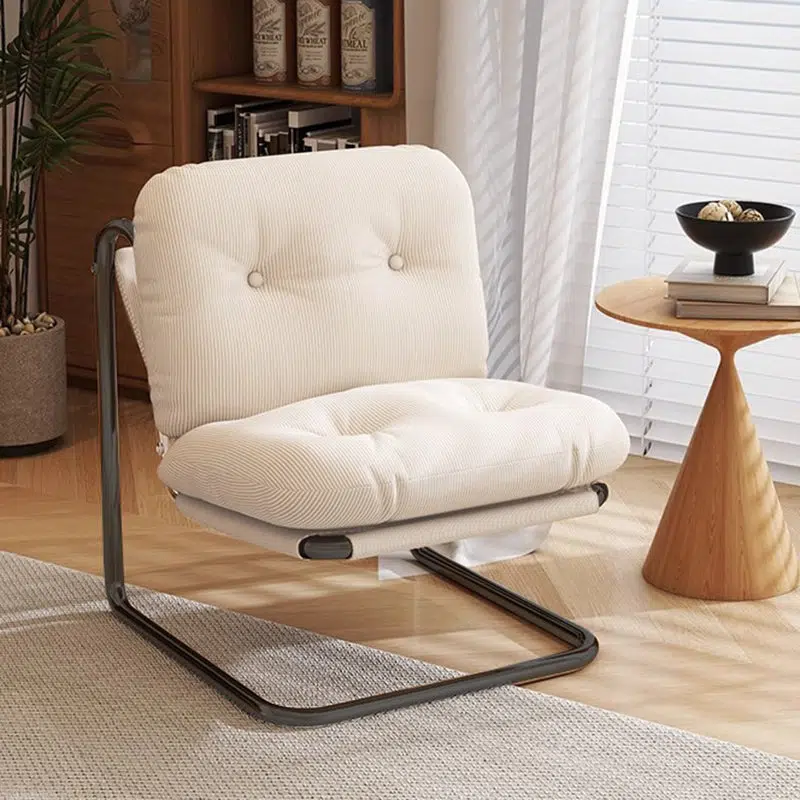 DFM-Chair-FA01228-12.jpg Contemporary Nordic Square Corduroy Iron Doll Cotton Sponge Sofa Backrest Armless For Bedroom - Image 12