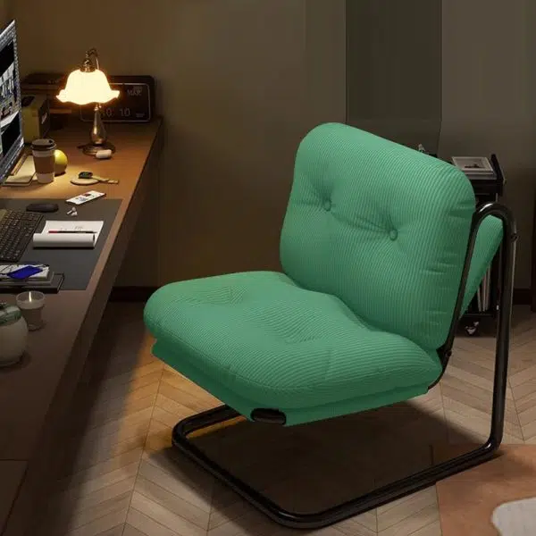 Contemporary Nordic Square Corduroy Iron Doll Cotton Sponge Sofa Backrest Armless For Bedroom - Image 15