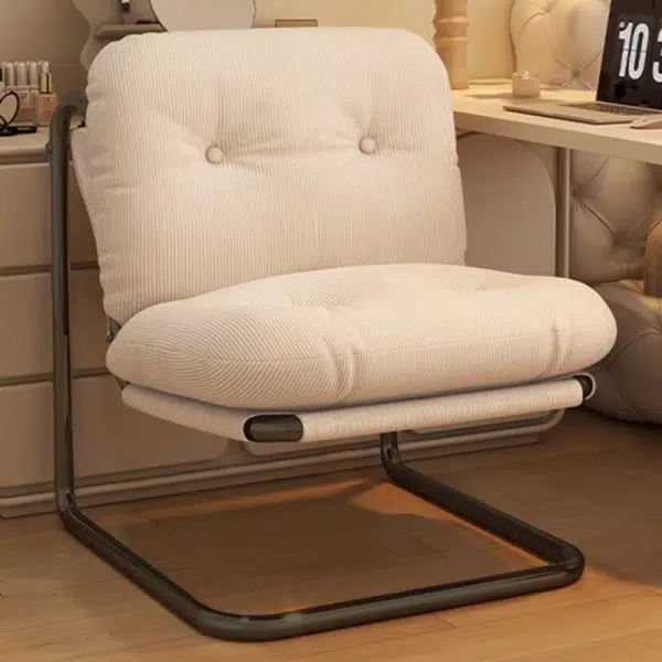 Contemporary Nordic Square Corduroy Iron Doll Cotton Sponge Sofa Backrest Armless For Bedroom - Image 13