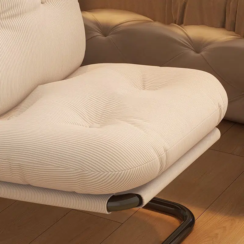 DFM-Chair-FA01228-6.jpg Contemporary Nordic Square Corduroy Iron Doll Cotton Sponge Sofa Backrest Armless For Bedroom - Image 6