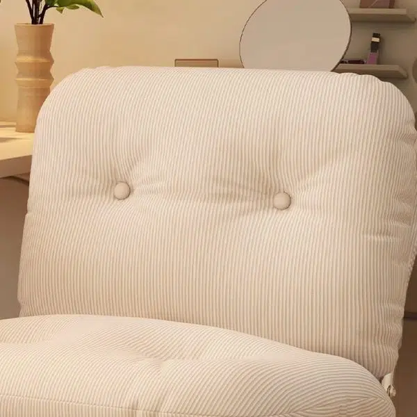 Contemporary Nordic Square Corduroy Iron Doll Cotton Sponge Sofa Backrest Armless For Bedroom - Image 7