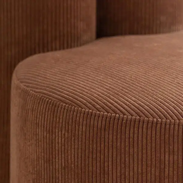 Contemporary Nordic Rabbit Ears Cylinder Corduroy Solid Wood Vanity Stool Backrest Armless For Bedroom - Image 7