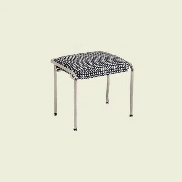 Contemporary Nordic Square Cotton Linen Carbon Steel Stainless Steel Vanity Stool Backless Armless For Bedroom - Image 19