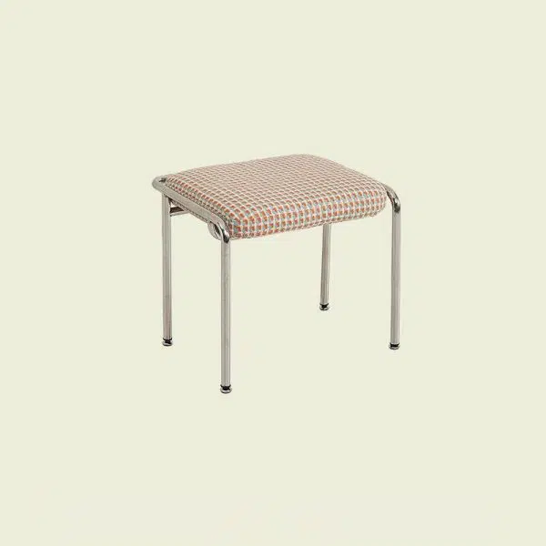 Contemporary Nordic Square Cotton Linen Carbon Steel Stainless Steel Vanity Stool Backless Armless For Bedroom - Image 20