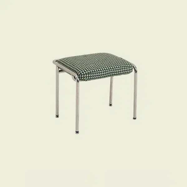 Contemporary Nordic Square Cotton Linen Carbon Steel Stainless Steel Vanity Stool Backless Armless For Bedroom - Image 21