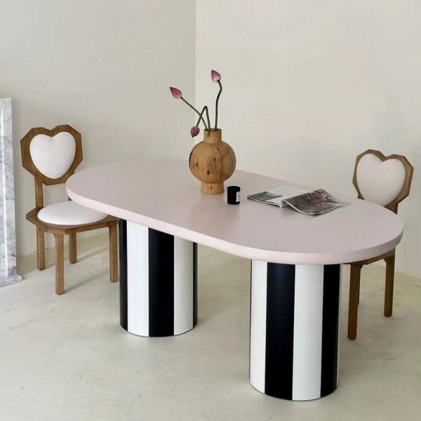 Contemporary Creative Heart Shape Lambswool Solid Wood Sponge Dining Chair Backrest Armless For Dining Room - Image 8