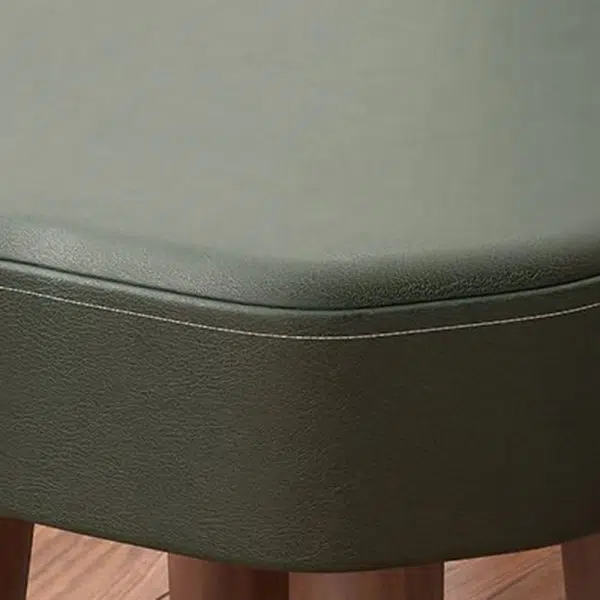 Contemporary Nordic Cloud Shape Anti-slip Strips Solid Wood Leather Low Stool Backless Armless For Living Room - Image 5