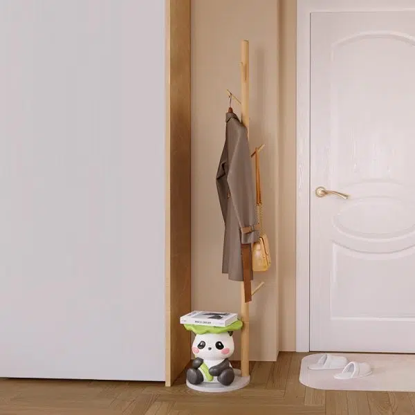 Contemporary Creative Cute Lotus Leaf Panda Fiberglass Footstool Backless Armless For Entryways - Image 7