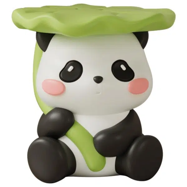Contemporary Creative Cute Lotus Leaf Panda Fiberglass Footstool Backless Armless For Entryways - Image 15