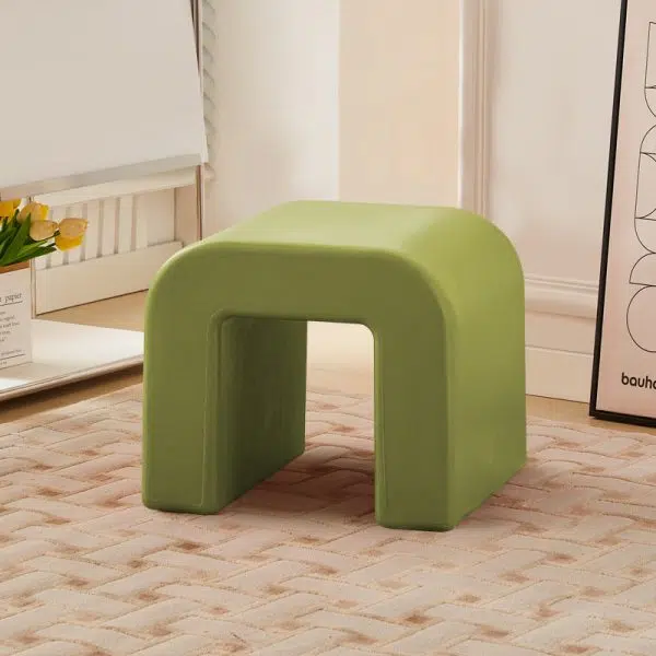 Contemporary Creative Geometry Shape Full PP Low Stool Backless Armless For Living Room - Image 9