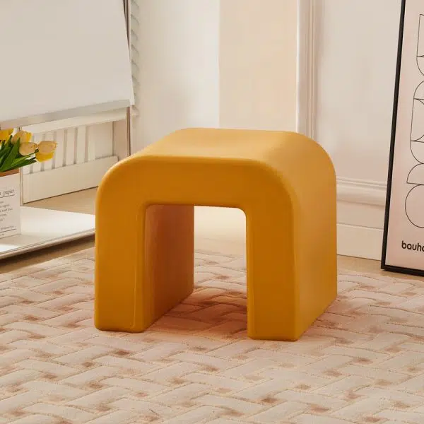 Contemporary Creative Geometry Shape Full PP Low Stool Backless Armless For Living Room - Image 10