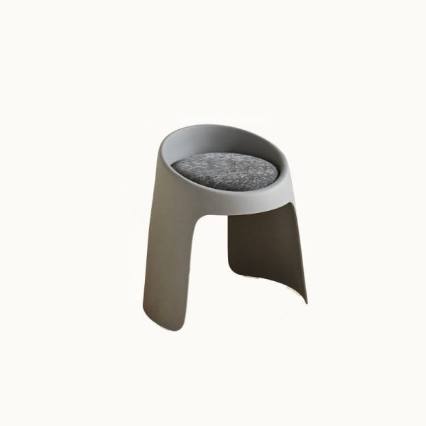 Contemporary Nordic Fabric PP Sponge Upholstered Dining Chair Backless Armless For Dining Room - Image 22