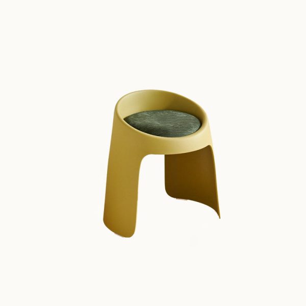 Contemporary Nordic Fabric PP Sponge Upholstered Dining Chair Backless Armless For Dining Room - Image 24