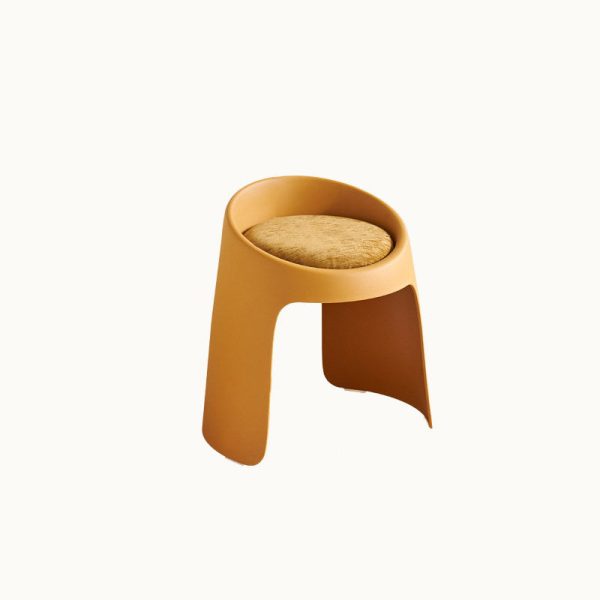 Contemporary Nordic Fabric PP Sponge Upholstered Dining Chair Backless Armless For Dining Room - Image 18