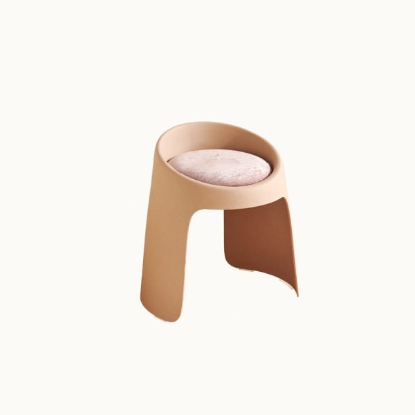 Contemporary Nordic Fabric PP Sponge Upholstered Dining Chair Backless Armless For Dining Room - Image 19