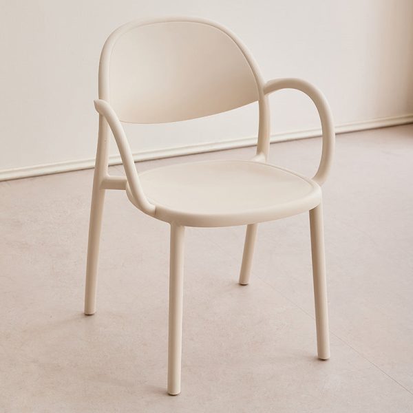 Contemporary Nordic Arc Full PP Dining Chair Backrest Armrest For Dining Room - Image 17