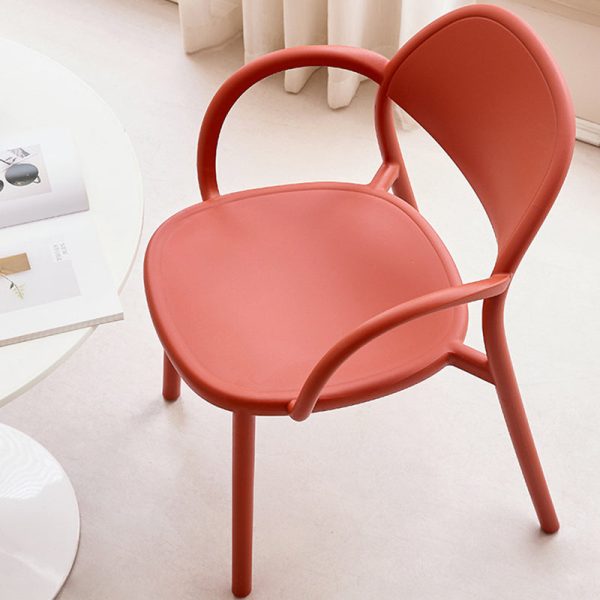 Contemporary Nordic Arc Full PP Dining Chair Backrest Armrest For Dining Room - Image 15
