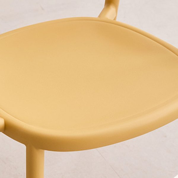 Contemporary Nordic Arc Full PP Dining Chair Backrest Armrest For Dining Room - Image 6