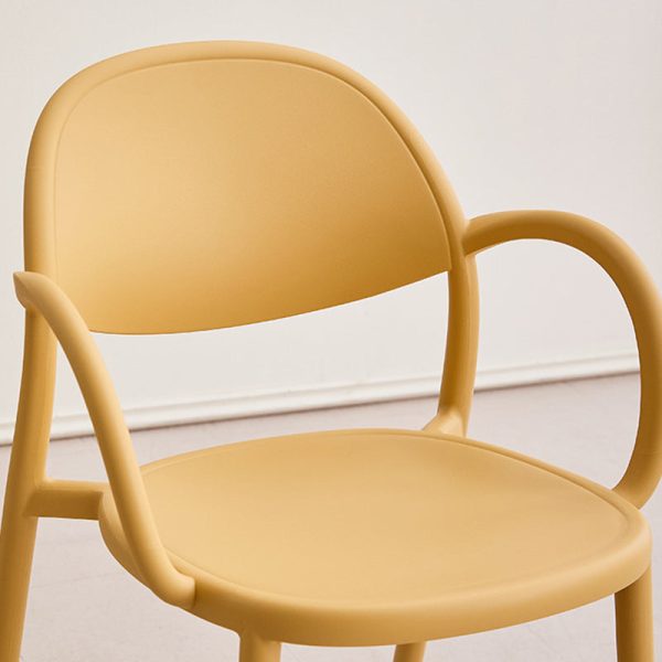 Contemporary Nordic Arc Full PP Dining Chair Backrest Armrest For Dining Room - Image 5