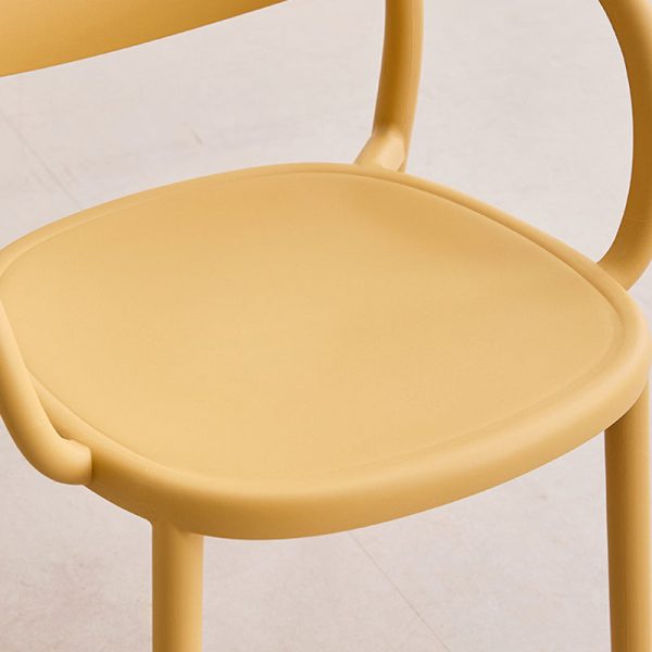 Contemporary Nordic Arc Full PP Dining Chair Backrest Armrest For Dining Room - Image 7