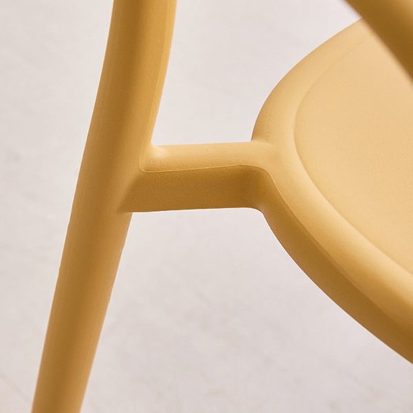 Contemporary Nordic Arc Full PP Dining Chair Backrest Armrest For Dining Room - Image 8