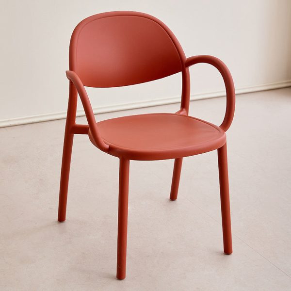 Contemporary Nordic Arc Full PP Dining Chair Backrest Armrest For Dining Room - Image 18