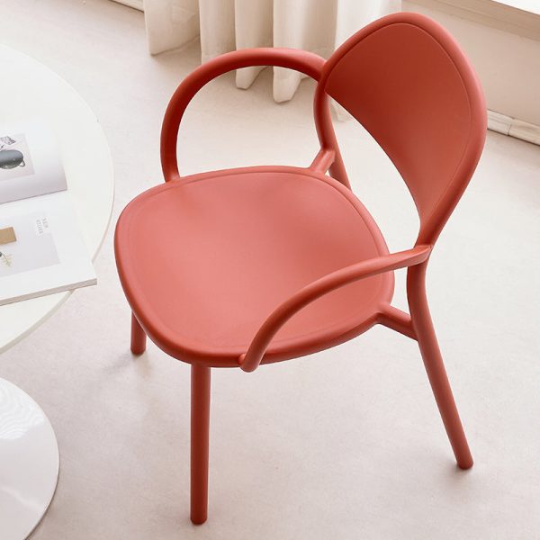 Contemporary Nordic Arc Full PP Dining Chair Backrest Armrest For Dining Room - Image 23