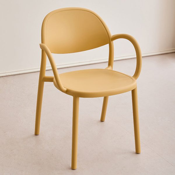 Contemporary Nordic Arc Full PP Dining Chair Backrest Armrest For Dining Room - Image 19