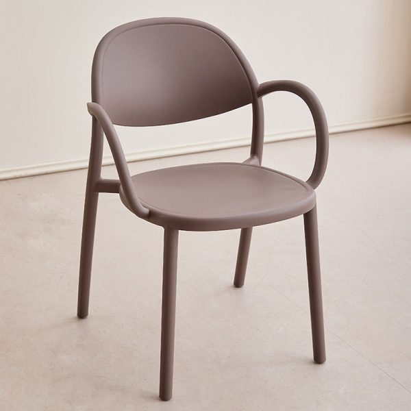 Contemporary Nordic Arc Full PP Dining Chair Backrest Armrest For Dining Room - Image 20
