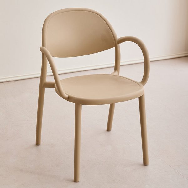 Contemporary Nordic Arc Full PP Dining Chair Backrest Armrest For Dining Room - Image 21