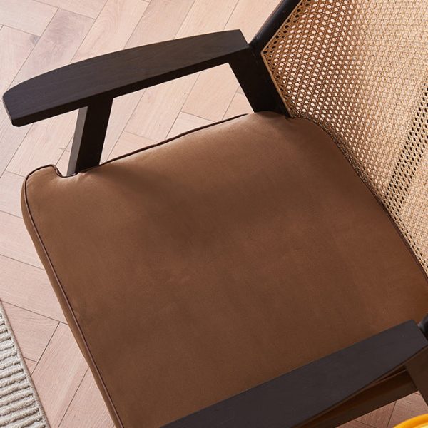 Contemporary Scandinavian Square Flannelette Solid Wood Rattan Ash Sponge Sofa Backrest Armrest For Living Room - Image 11