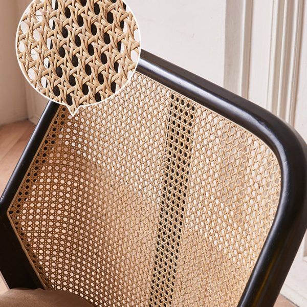 Contemporary Scandinavian Square Flannelette Solid Wood Rattan Ash Sponge Sofa Backrest Armrest For Living Room - Image 5
