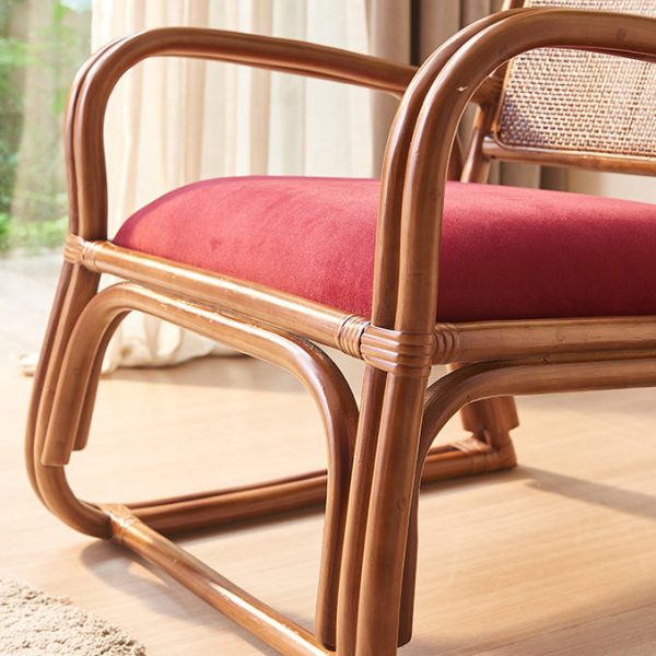 Traditional Japanese Square Flannelette Rattan Weaving Sponge Sofa Backrest Armrest For Living Room - Image 6