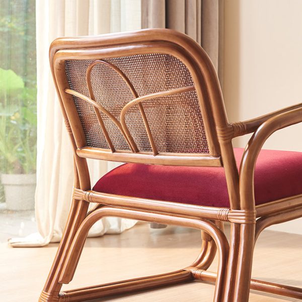 Traditional Japanese Square Flannelette Rattan Weaving Sponge Sofa Backrest Armrest For Living Room - Image 10