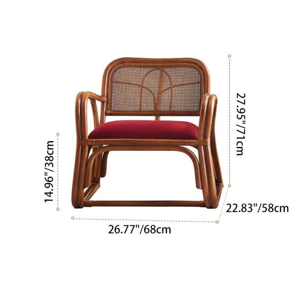 Traditional Japanese Square Flannelette Rattan Weaving Sponge Sofa Backrest Armrest For Living Room - Image 4