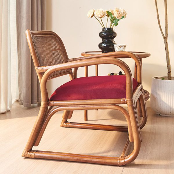 Traditional Japanese Square Flannelette Rattan Weaving Sponge Sofa Backrest Armrest For Living Room - Image 19