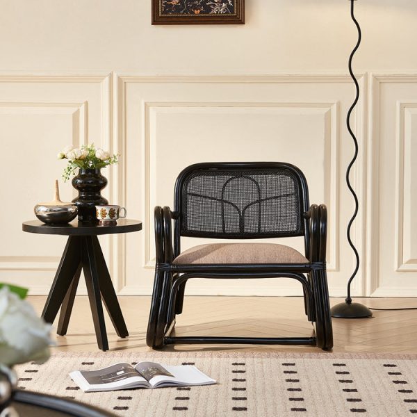 Traditional Japanese Square Flannelette Rattan Weaving Sponge Sofa Backrest Armrest For Living Room - Image 16