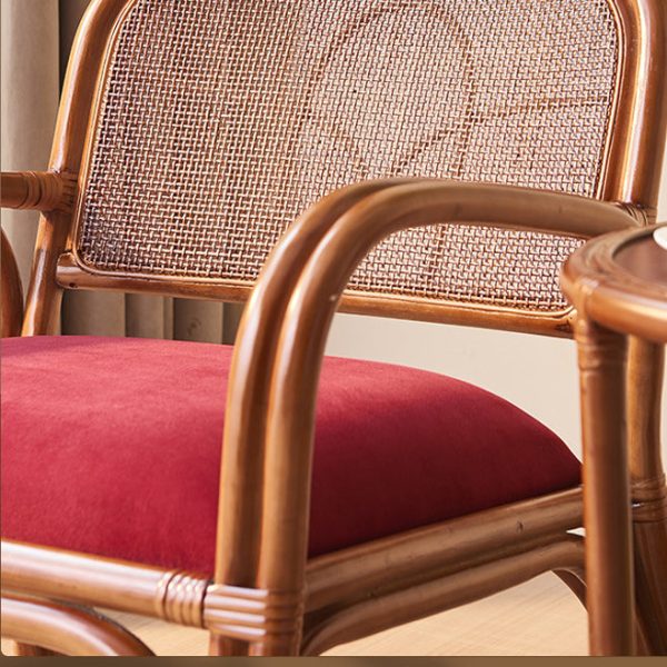 Traditional Japanese Square Flannelette Rattan Weaving Sponge Sofa Backrest Armrest For Living Room - Image 11