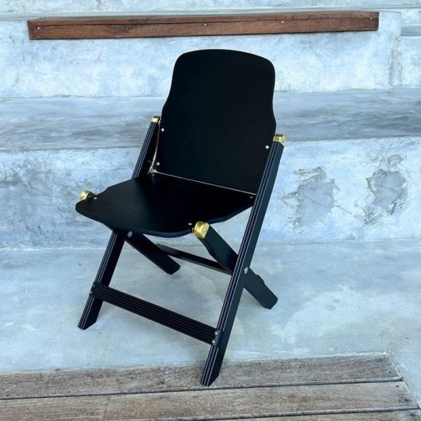 Contemporary Retro Foldable Solid Wood Composite Board Beech Coffee Chair Backrest Armless For Dining Room - Image 12