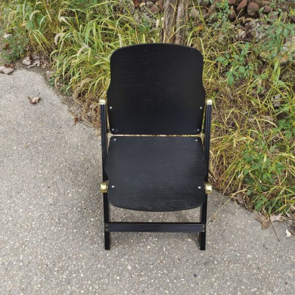 Contemporary Retro Foldable Solid Wood Composite Board Beech Coffee Chair Backrest Armless For Dining Room - Image 11