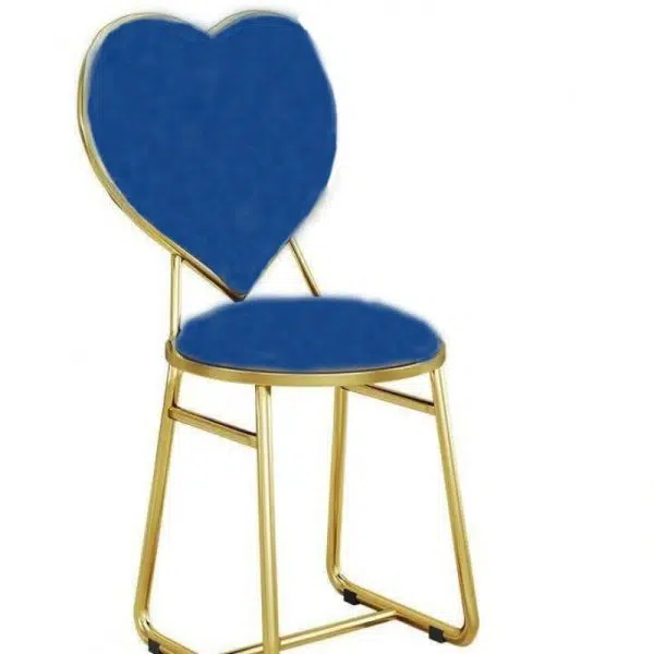 Contemporary Creative Carbon Steel Flannelette Heart Shape Dining Chair Backrest Armless For Dining Room - Image 19