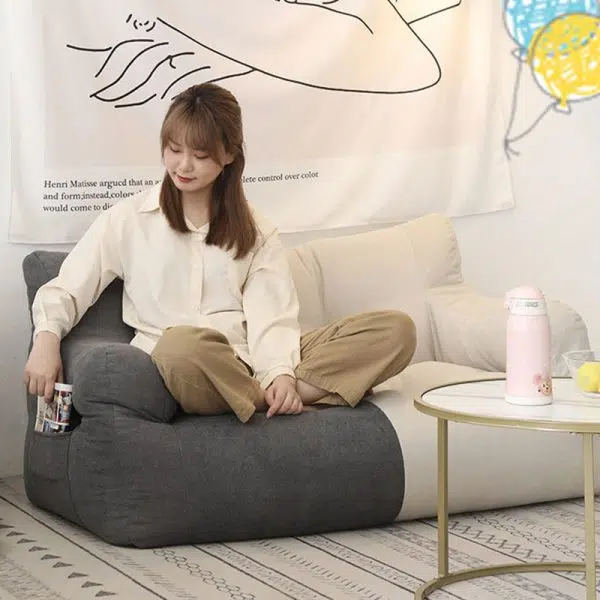 Modern Minimalist Square Tatami Fabric Sofa For Living Room - Image 17